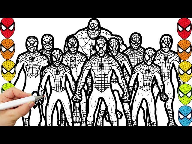 Spider man Team Coloring Pages spider man coloring pages marvel drawing coloring  COMPILATION 234