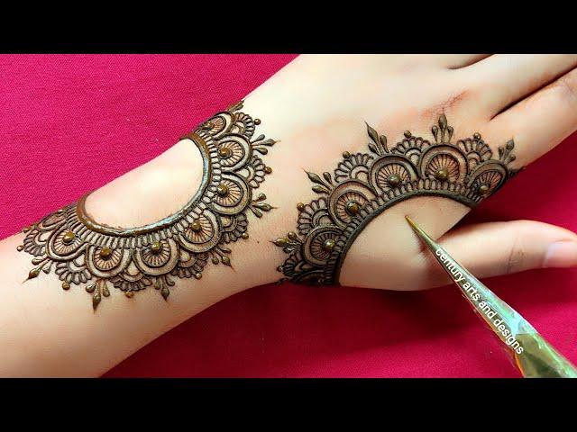 Very beautiful stylish back hand mehndi design | Easy mehndi | Simple mehndi | Mehndi design |Mehndi