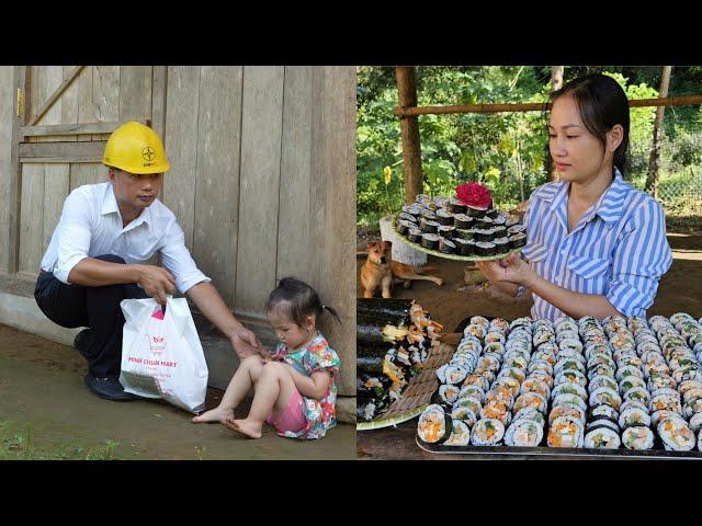 After 2 Years My Husband Returned. P2 | Make Korean kimbap Goes to market sell - Ly Phuc An