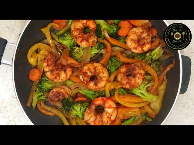 Shrimp and vegetable stir fry |Healthy Low Carb Recipe For Weight Loss