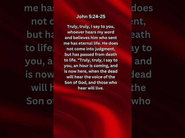 Journey of faith and spiritual growth | John 5:24-25 Daily Bible Verse