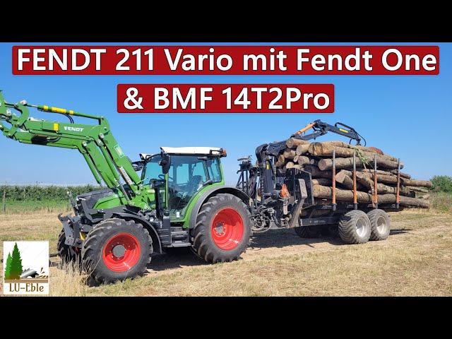 FENDT 211 Vario mit Fendt One & BMF 14T2Pro | Teil 2: Stammholz fahren mit [Let´s Drive]