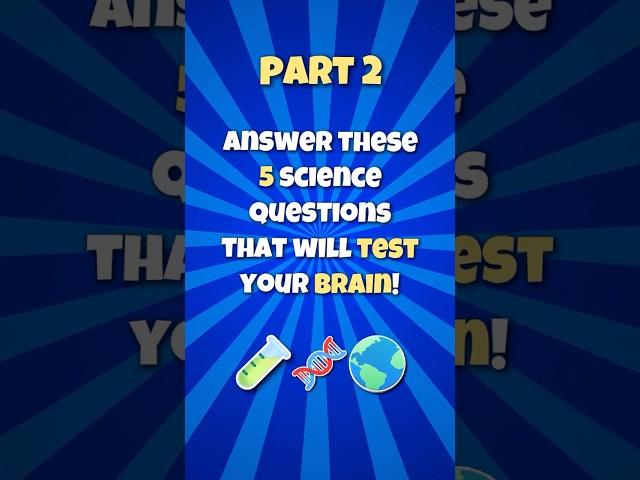 Science Quiz - Part 2 #sciencequiz #part2  #sciencetrivia