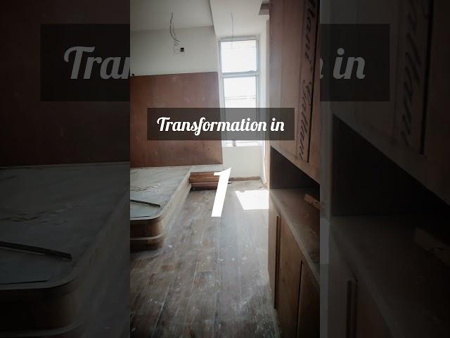 Bedroom transformation. From raw to finished look