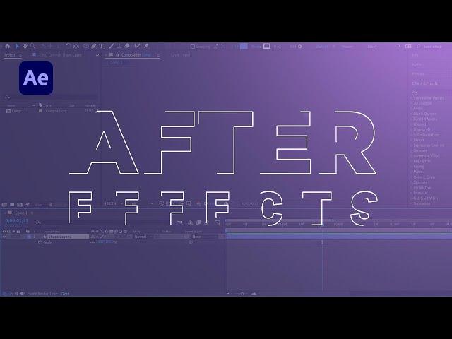 Çizgi Animasyonu ile Yazı Efekti | After Effects Yazı Efektleri