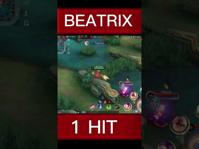 Beatrix 1 Hit Delete! #shorts #mlbb #beatrix