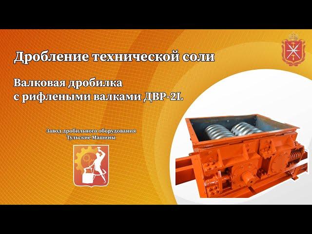 Дробление технической соли  ДВР 2L