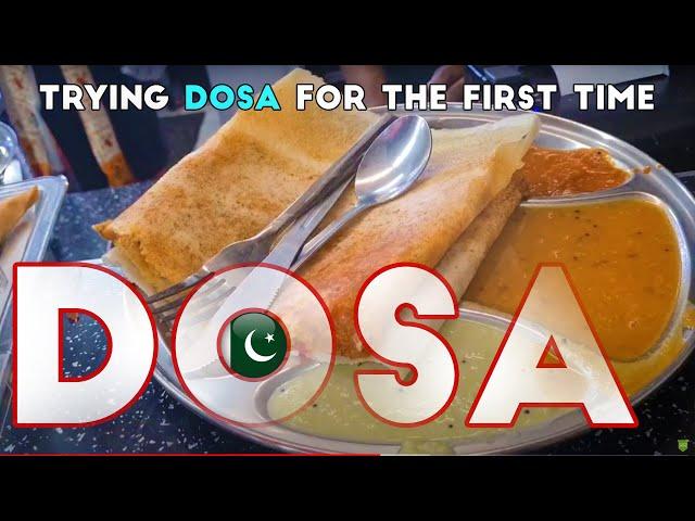 Trying South Indian DOSA for the first time