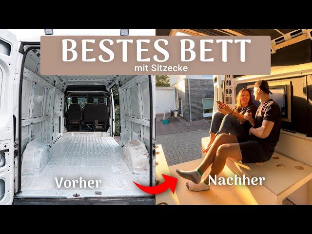 Wohnmobil Bett & Sitzecke: DIY Camper Ausbau leicht gemacht! (gemütlich & perfekt zum Arbeiten) #1