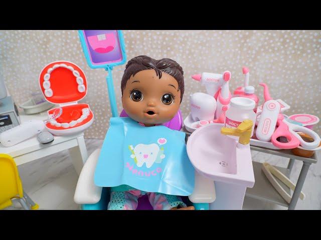 Baby Alive doll Breaks tooth and goes to the Dentist