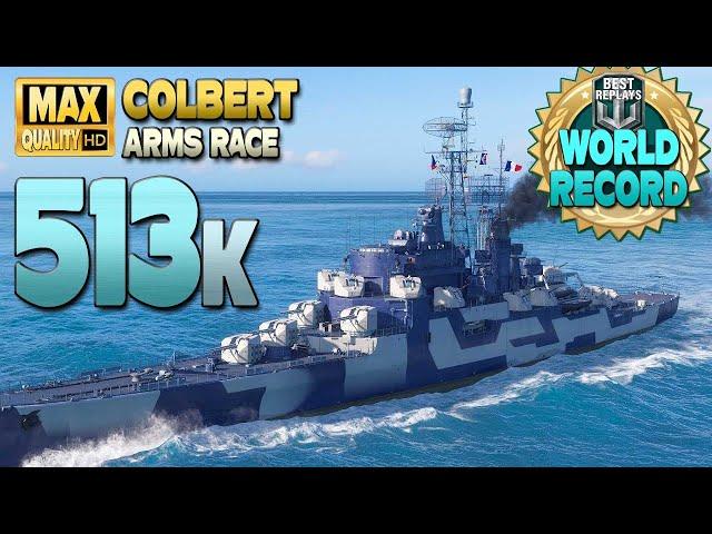 Cruiser Colbert: Good player with insane 513k damage world record - World of Warships