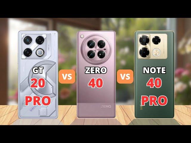 Infinix GT 20 Pro 5G vs Infinix Zero 40 5G vs Infinix Note 40 Pro 5G Comparison