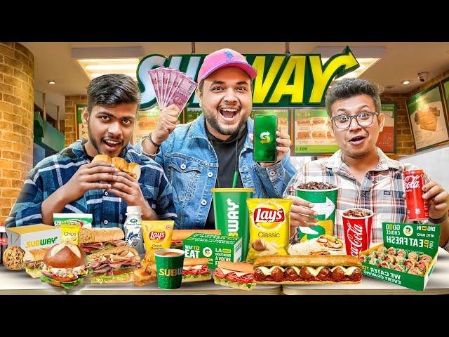 Finish Full Menu of Subway & Get 10,000 ₹ Cash  @theindianmukbanger1596