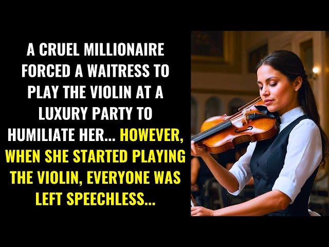 CRUEL MILLIONAIRE FORCED A WAITRESS TO PLAY THE VIOLIN, BUT HER TALENT SURPRISED EVERYONE...