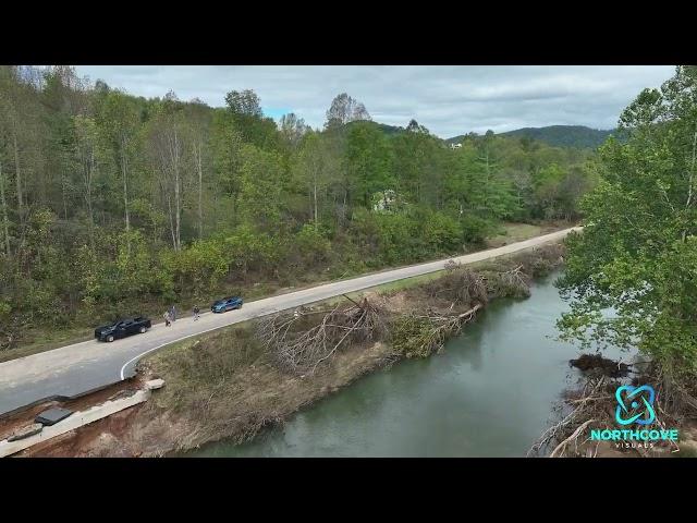 Blue Rock, NC & Toe River Campground Drone Aerial After Hurricane Helene Flood | October 1st 2024