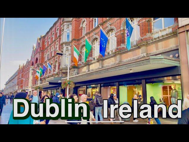 Dublin Ireland in 4k UHD 60FPS | Dublin City centre walking tour October 2024 |The Capital of Pubs