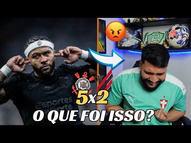 REACT CORINTHIANS 5X2 ATHLETICO PR- MEMPHIS DEPAY FAZ O PRIMEIRO GOL E TIMÃO GOLEIA