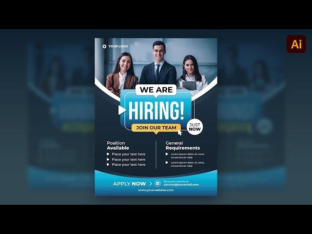 Hiring Poster Design Tutorial in Adobe Illustrator