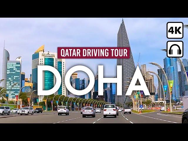 DOHA, Qatar  4K Driving Tour Downtown, Lusail & The Pearl