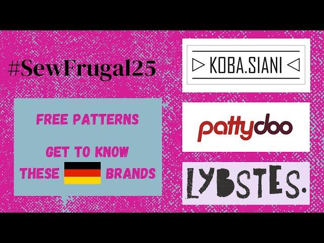 [39] #SewFrugal25 | Free Sewing Patterns | Get to know 3 German Sewing Pattern Companies