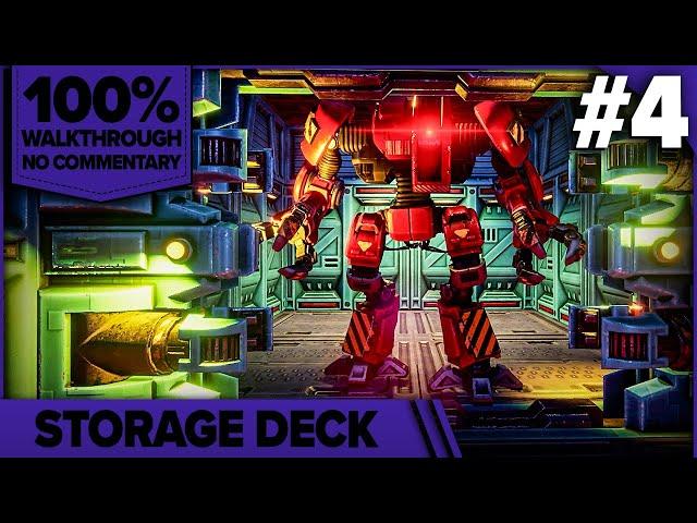 System Shock 1 Remake 100% Cinematic Walkthrough (Hard Difficulty, All Collectibles) 04 STORAGE DECK