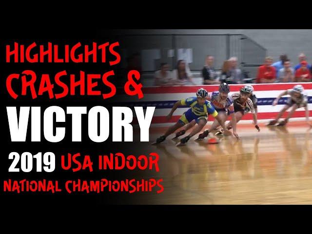 Inline Speed Skating Highlights, Crashes & Victory At 2019 US Indoor Championships Video Compilation