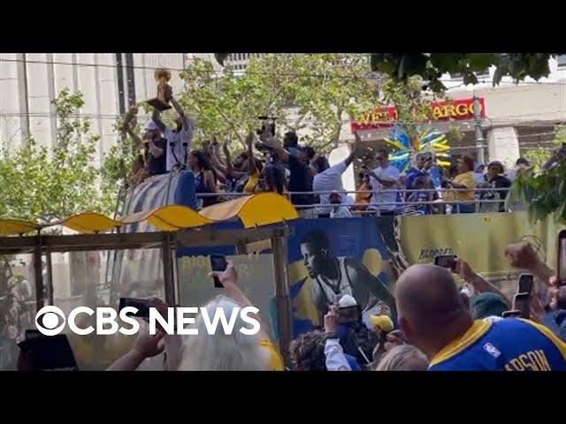 Golden State Warriors celebrate NBA Finals victory win with parade