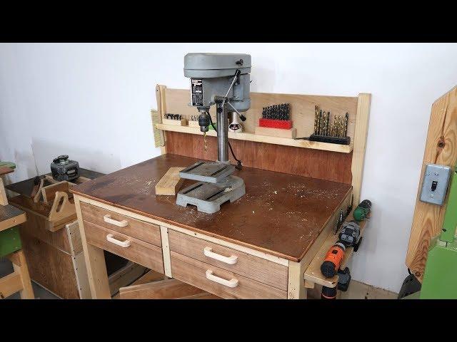 Too much scrimping materials (drillpress shelf, vlog)