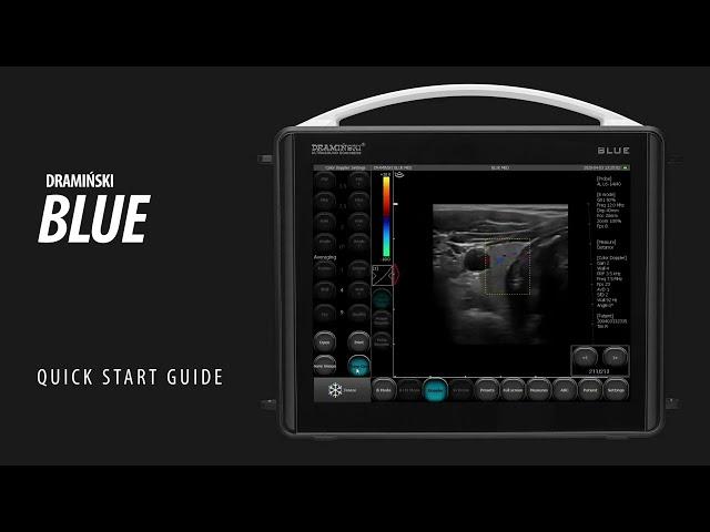 Part 1. How to quick start the ultrasound examination. DRAMIŃSKI BLUE portable ultrasound scanner