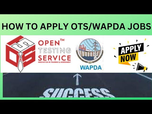 How to apply OTS jobs