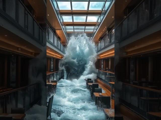 Cruise vs Fjord Shock Waves: Trapped in Explosive River
