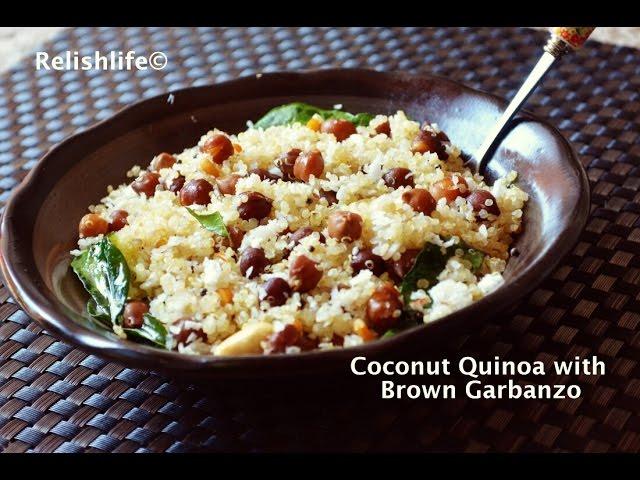 Coconut quinoa with chick peas  | Healthy recipes | Keerthana Cooks