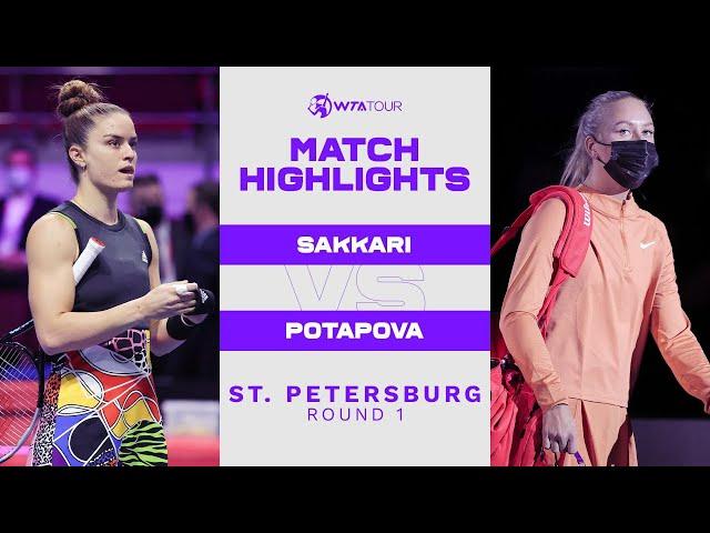 Maria Sakkari vs. Anastasia Potapova | 2022 St. Petersburg Round 1 | WTA Match Highlights