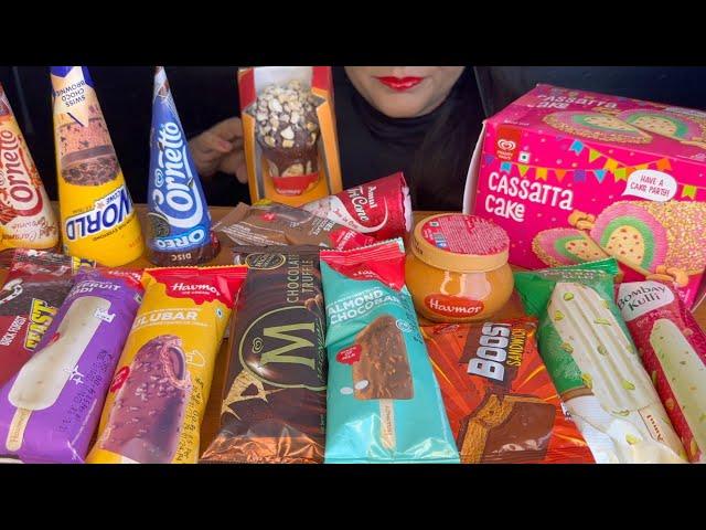 ASMR EATING ICECREAM,MAGNUM TRUFFLE,HAVMOR ICECREAM,CHOCOBAR,AMUL ICECREAM *ICECREAM PARTY*