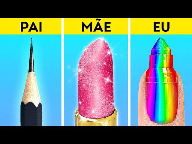 DESAFIO DE DESENHO Mãe vs. Pai vs. Eu! Ideias de desenhos e bricolagem para pais astutos por 123 GO!