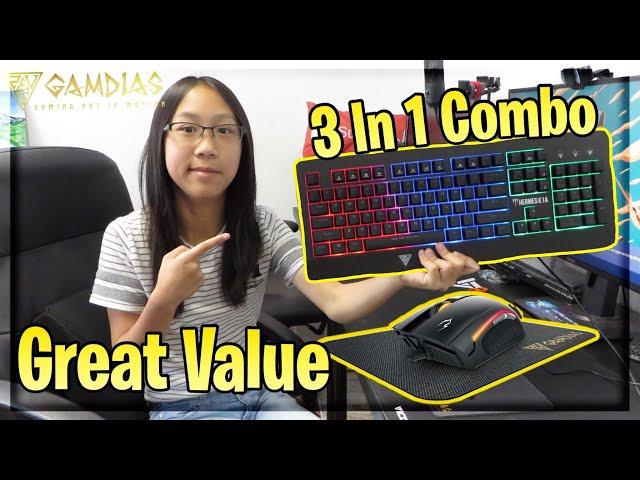 Gamdias RGB Mem-chanical Gaming Keyboard 3 in 1 Combo Unboxing  and Review - Fortnite Gameplay