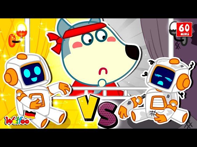 Wolfoo Geschichte  Rich vs Broke Robot–Lustige Geschichten mit Spielzeug für Kinder @WolfooDeutsch