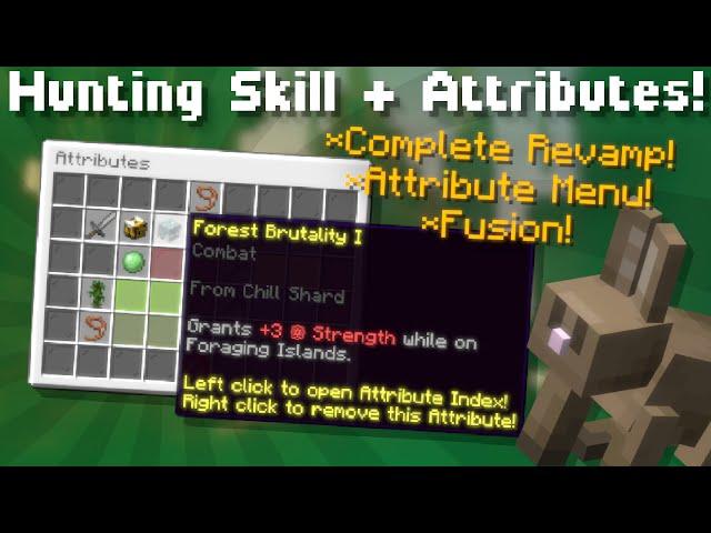 Hunting Skill Info! Attribute Revamp! Foraging Update News! (Hypixel Skyblock News)