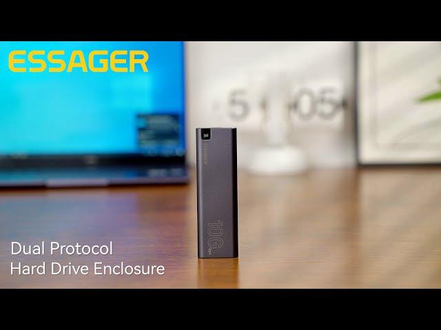 ESSAGER ES-YPB01 Series USB 3.1 Type C M.2 SATA M.2 NVME PCIe Hard Drive Enclosure