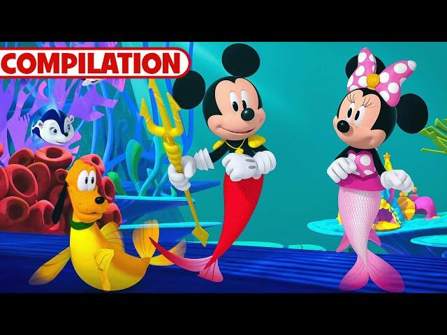 Mickey and Friends Play Mermaids  | Mickey Mouse Funhouse | Compilation | @disneyjr