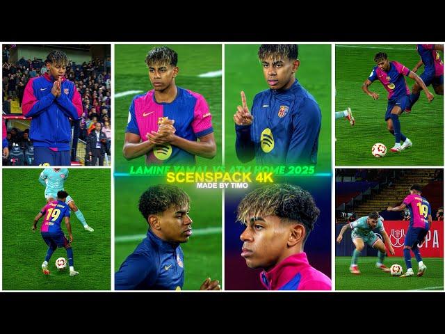 Lamine Yamal Vs Atletico Madrid Home 2025 / RARE CLIPS ● SCENEPACK 4K ( With AE CC and TOPAZ )