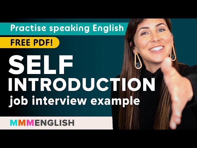 Self introduction example at a job interview | Practise Speaking English