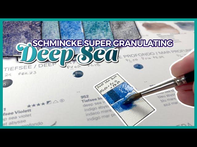 SCHMINCKE HORADAM DEEP SEA Super Granulating Watercolours | Swatching & Pigment Breakdown