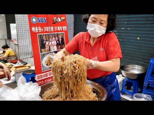 Korean traditional street food - Gwangjang Market in Seoul, Best5 / korean street food