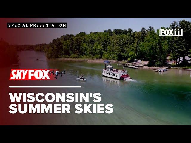 Aerial drone video; summertime in Wisconsin