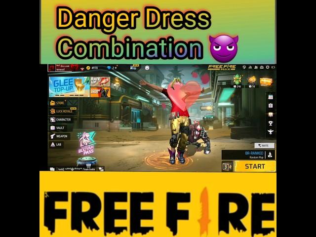 Free Fire Glitch Dress Combination With hard Emote + Evo Emote #shorts #freefire #freefiremax