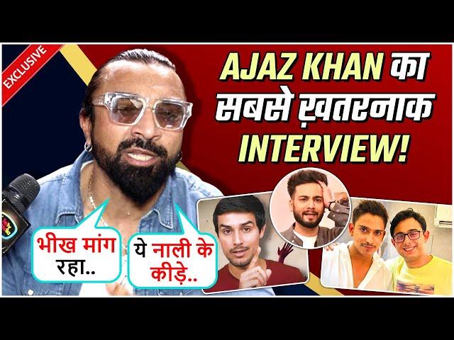 Ajaz Khan's Most 'Khatarnaak' Interview, Gives Open Challenge To Elvish, Purab Jha, Praises Dhruv