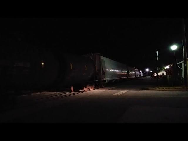 CAROLINA& PIEDMONT COMES THROUGH FOUNTAIN INN with a pretty long train for a Friday evening.