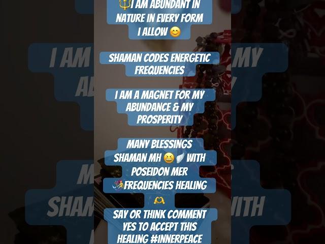 healing with poseidon mer shaman #innerpeace #innerharmony i am a magnet for my abundance prosperity