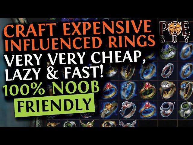 POE 3.25 - POEGUY's CRAFTING METHOD FOR INFLUENCED RINGS // FAST, CHEAP & 100% NOOB FRIENDLY